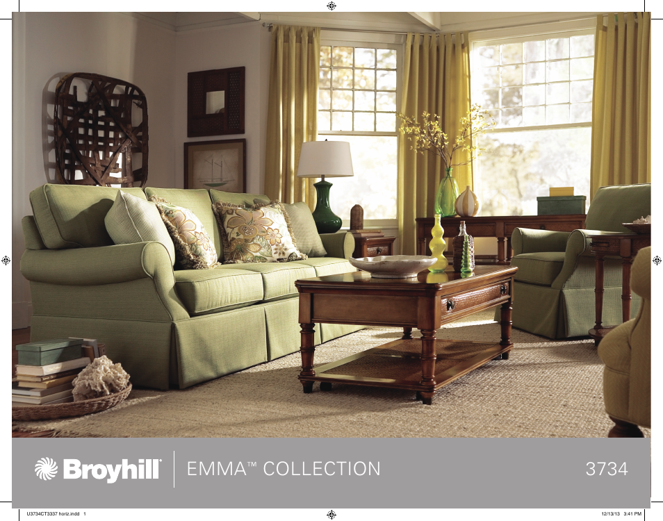 Broyhill EMMA SOFA, CHAIRS Product Details User Manual | 2 pages