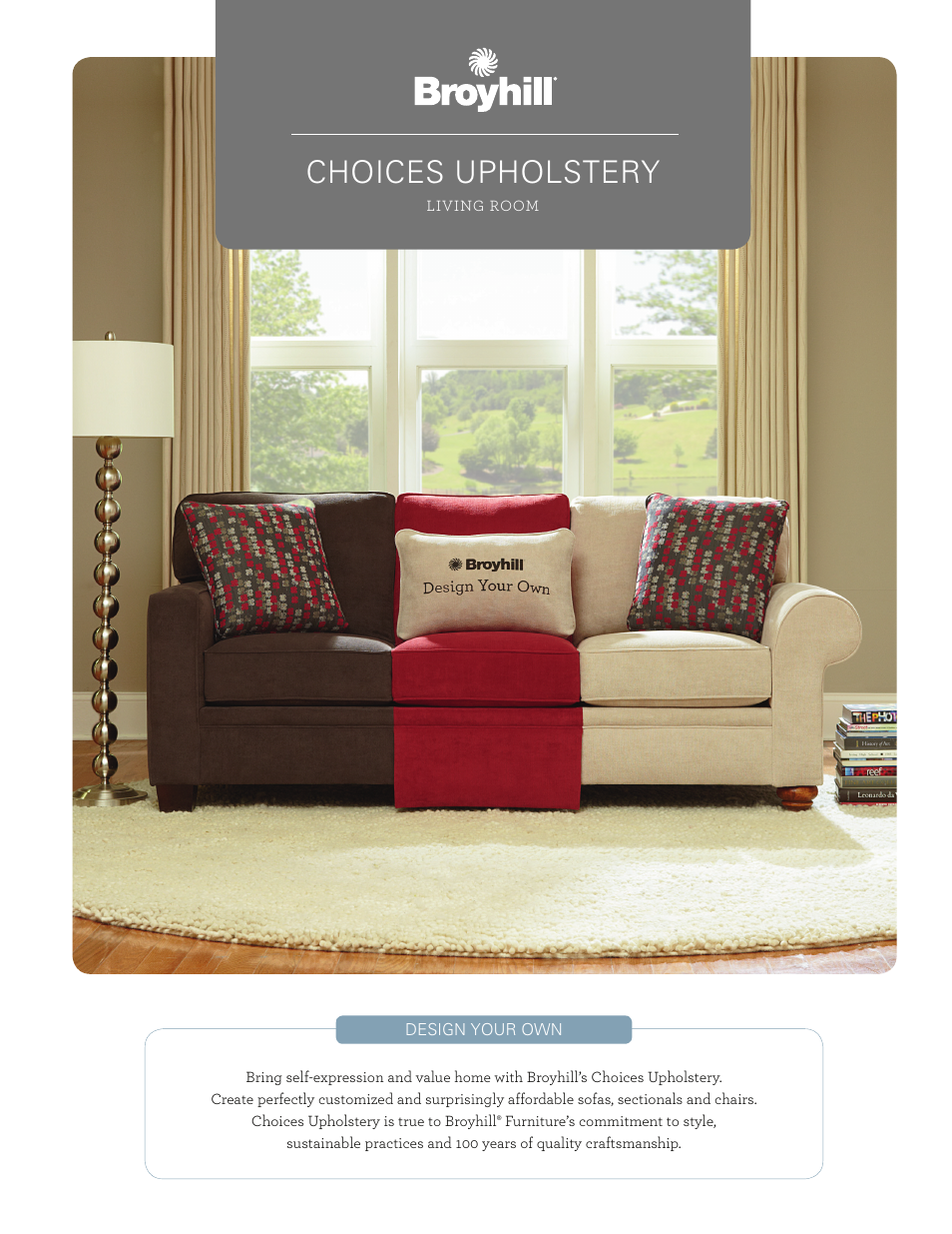 Broyhill CHOICES SECTIONAL, CHAIRS, OTTOMAN (DESIGN YOUR OWN) Product Details User Manual | 8 pages