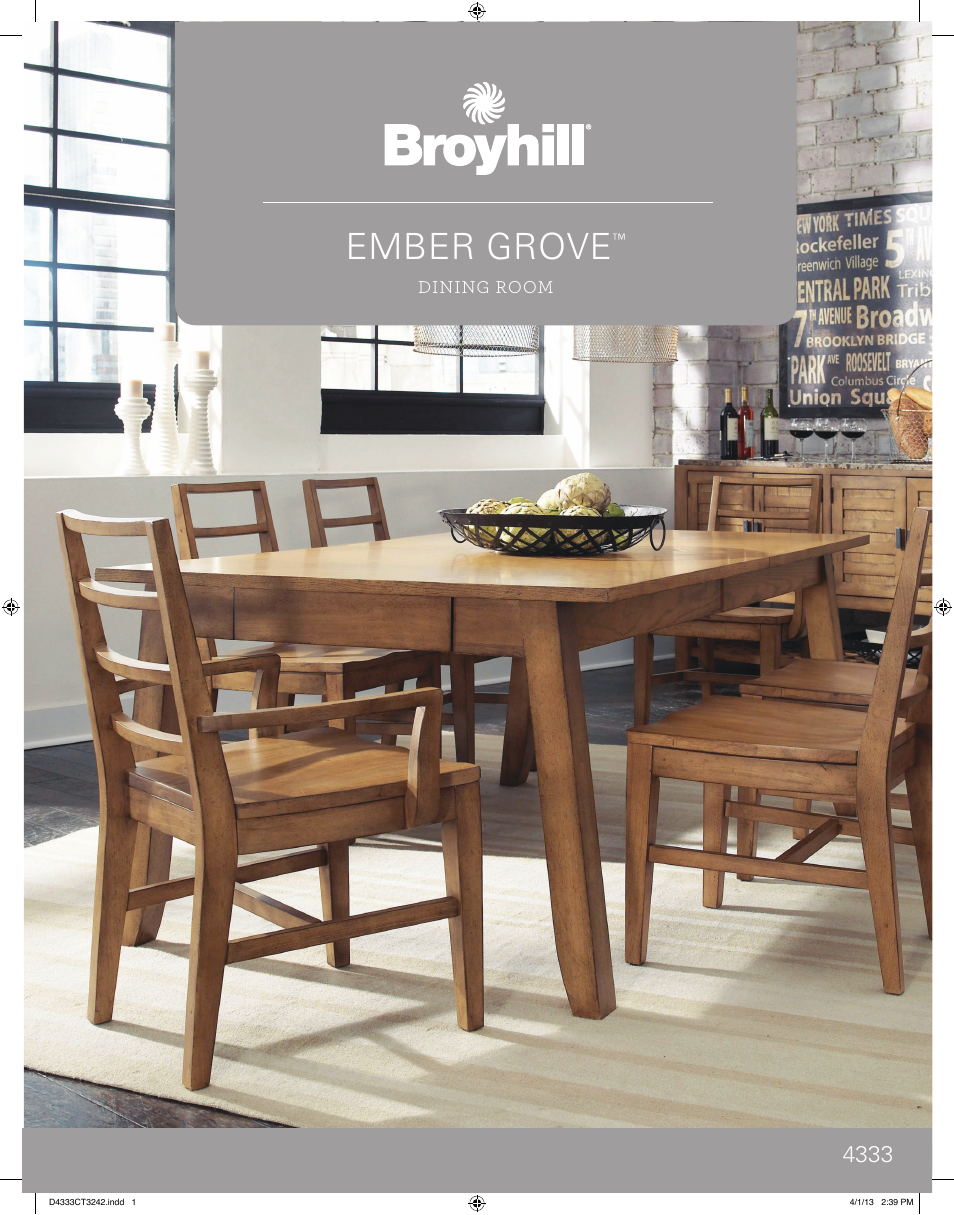 Broyhill EMBER GROVE SIDEBOARD Product Details User Manual | 4 pages