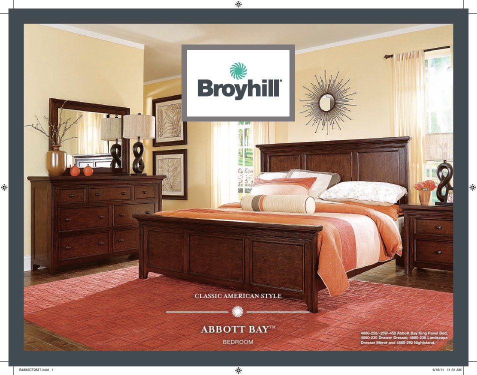 Broyhill ABBOTT BAY LANDSCAPE DRESSER MIRROR Product Details User Manual | 2 pages