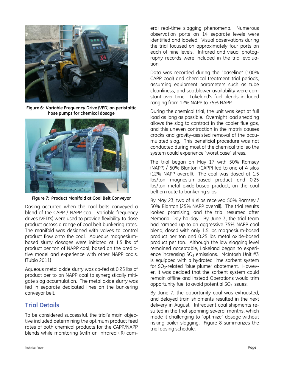 Trial details | GE P&W FuelSolv - Opportunity Coal Slag Control at Lakeland McIntosh Unit #3 User Manual | Page 5 / 10