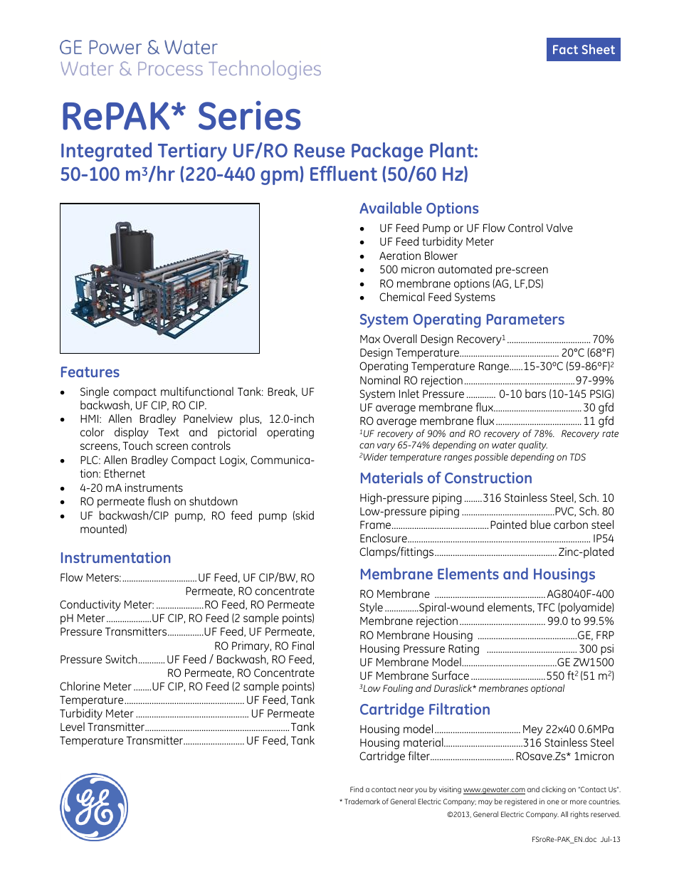 GE P&W RePAK Series User Manual | 2 pages