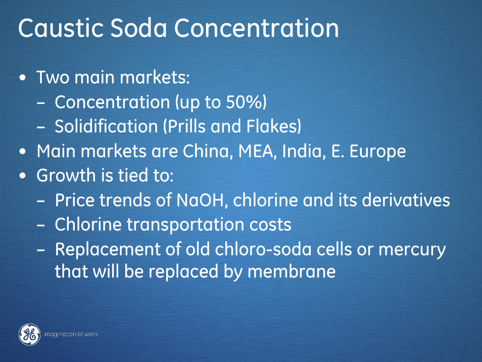 Caustic soda concentration | GE P&W Pure product concentrators and crystallizers User Manual | Page 10 / 19