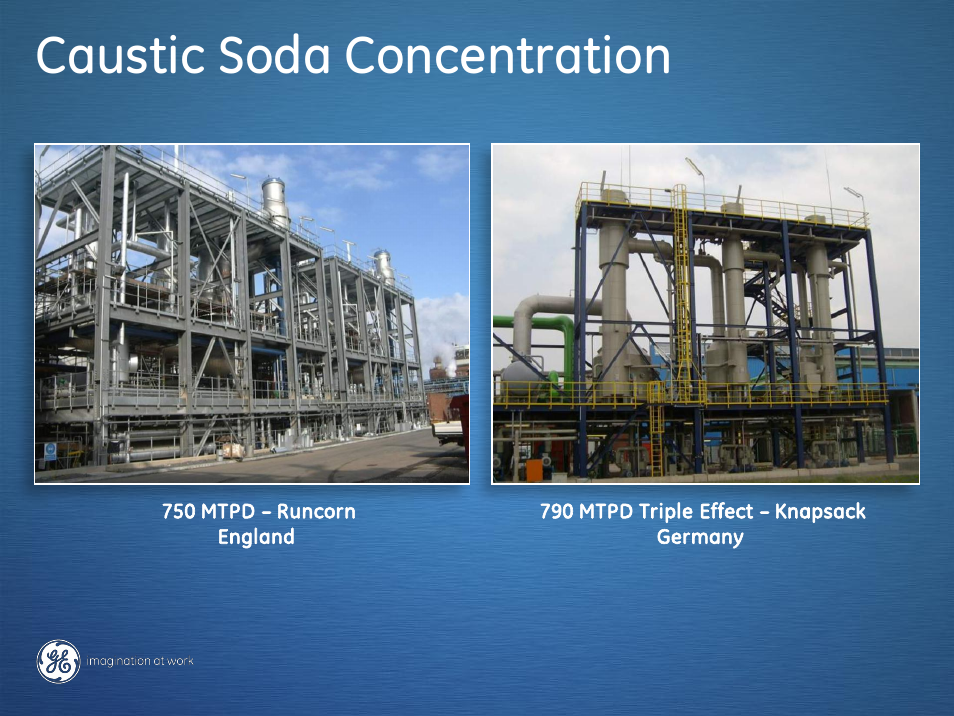 Caustic soda concentration | GE P&W Pure product concentrators and crystallizers User Manual | Page 11 / 19