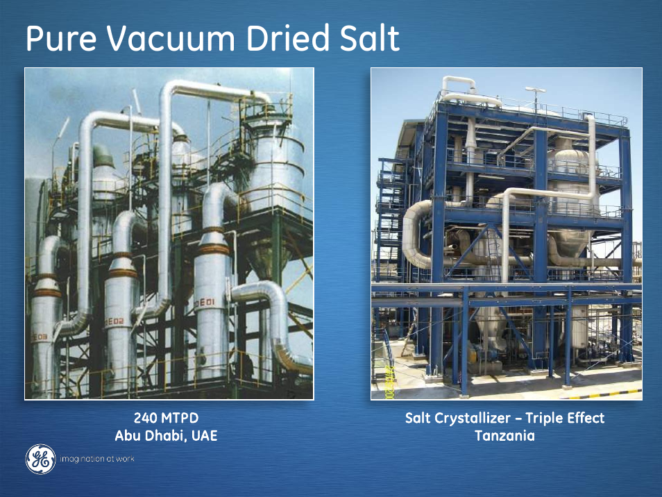 Pure vacuum dried salt | GE P&W Pure product concentrators and crystallizers User Manual | Page 6 / 19