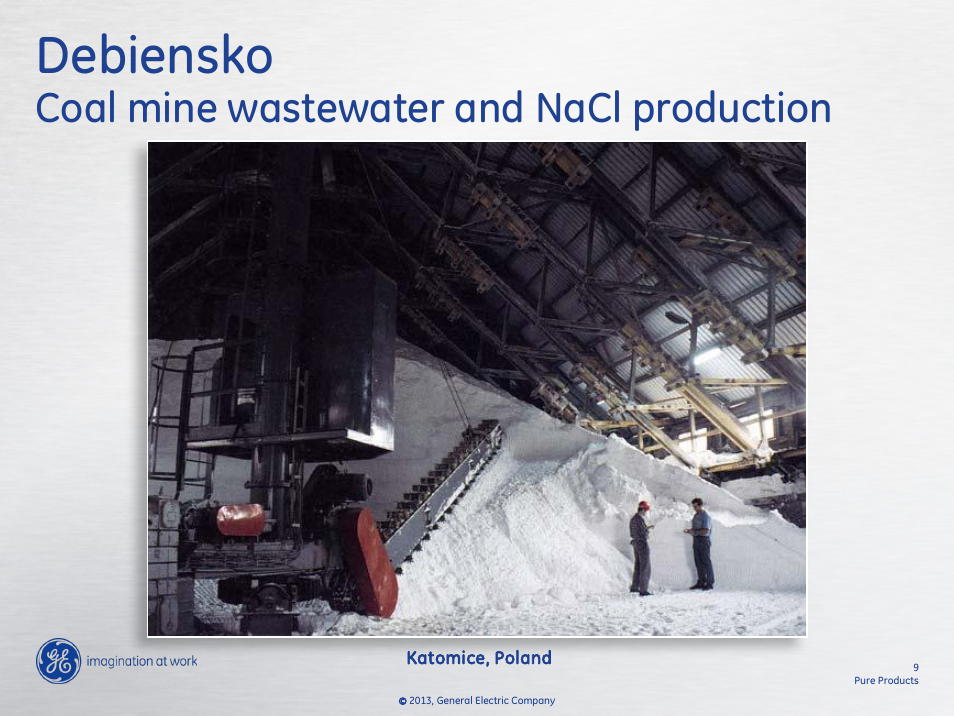 Debiensko, Coal mine wastewater and nacl production | GE P&W Pure product concentrators and crystallizers User Manual | Page 9 / 19