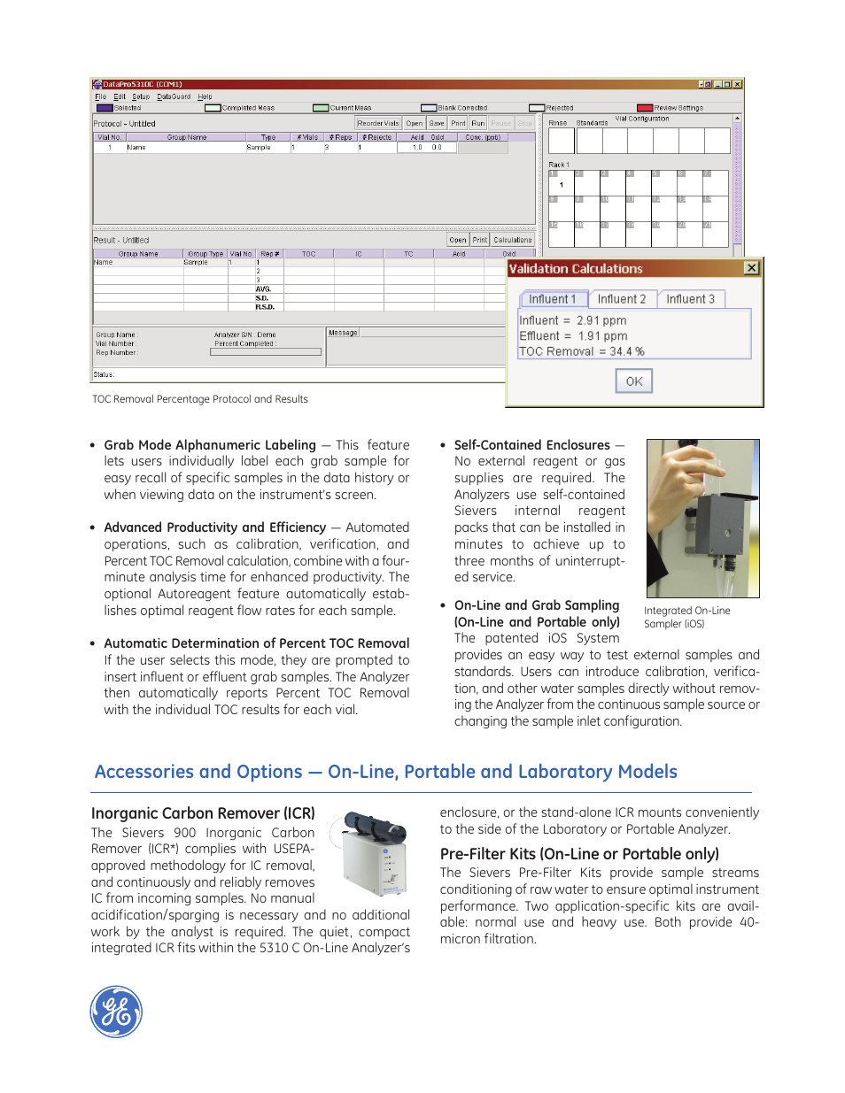 GE P&W Ultrapure and Drinking Water TOC Analyzers - Sievers 5310 C Series TOC Analyzers User Manual | Page 2 / 4