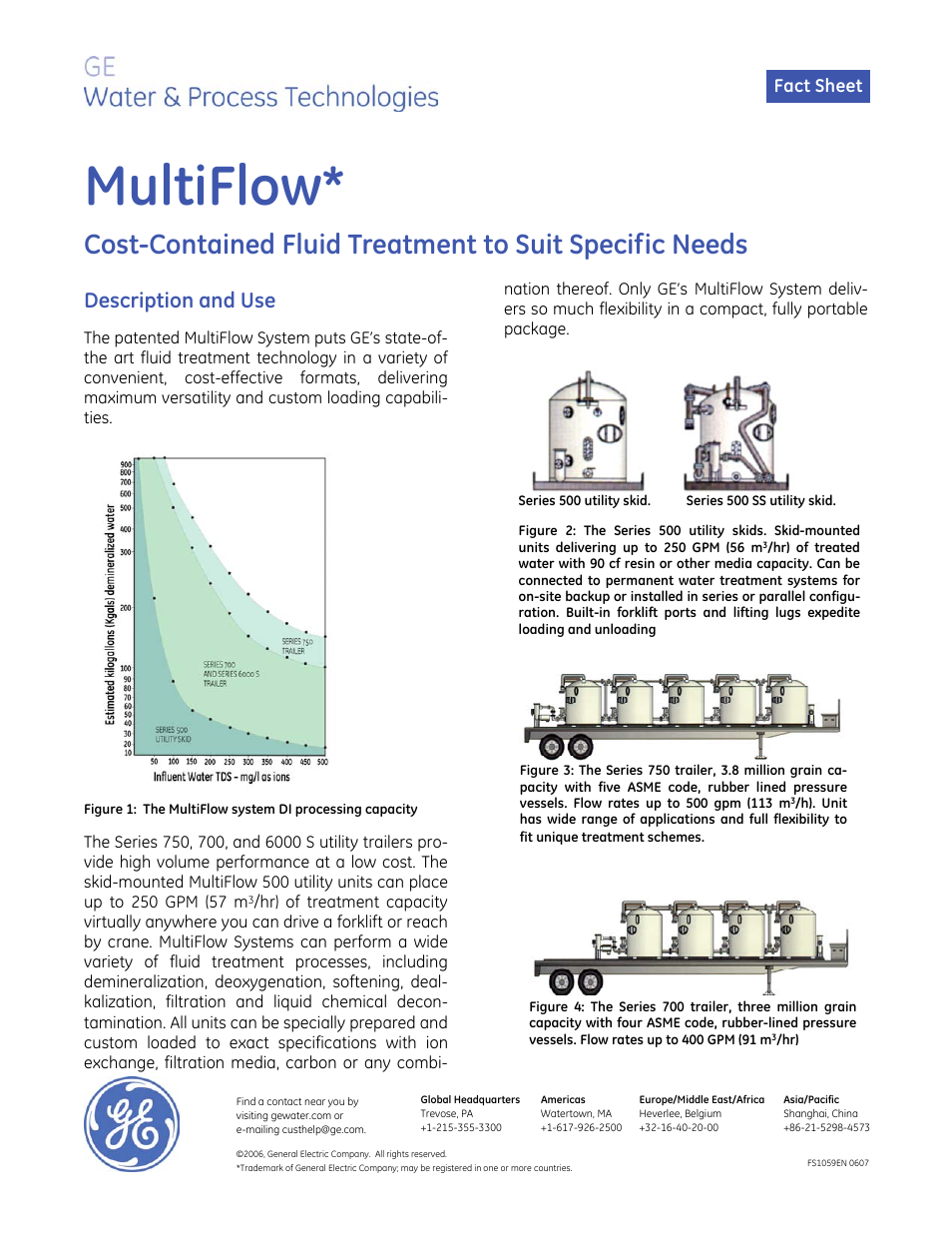 GE P&W Mobile Water Treatment Systems - MultiFlow User Manual | 2 pages