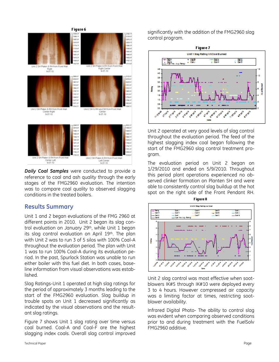 Results summary | GE P&W FuelSolv - Slag Control Treatment Program at EKPC Spurlock Station User Manual | Page 5 / 9