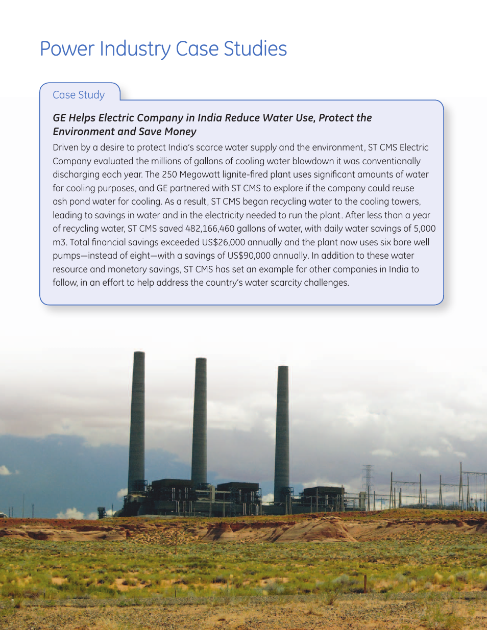 Power industry case studies | GE P&W FuelSolv - Water Treatment Solutions for the Power Industry User Manual | Page 4 / 8