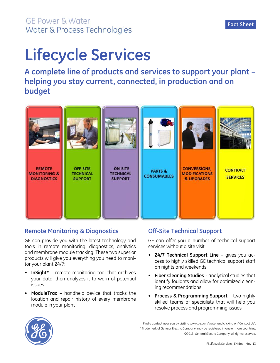 GE P&W Lifecycle Services User Manual | 2 pages