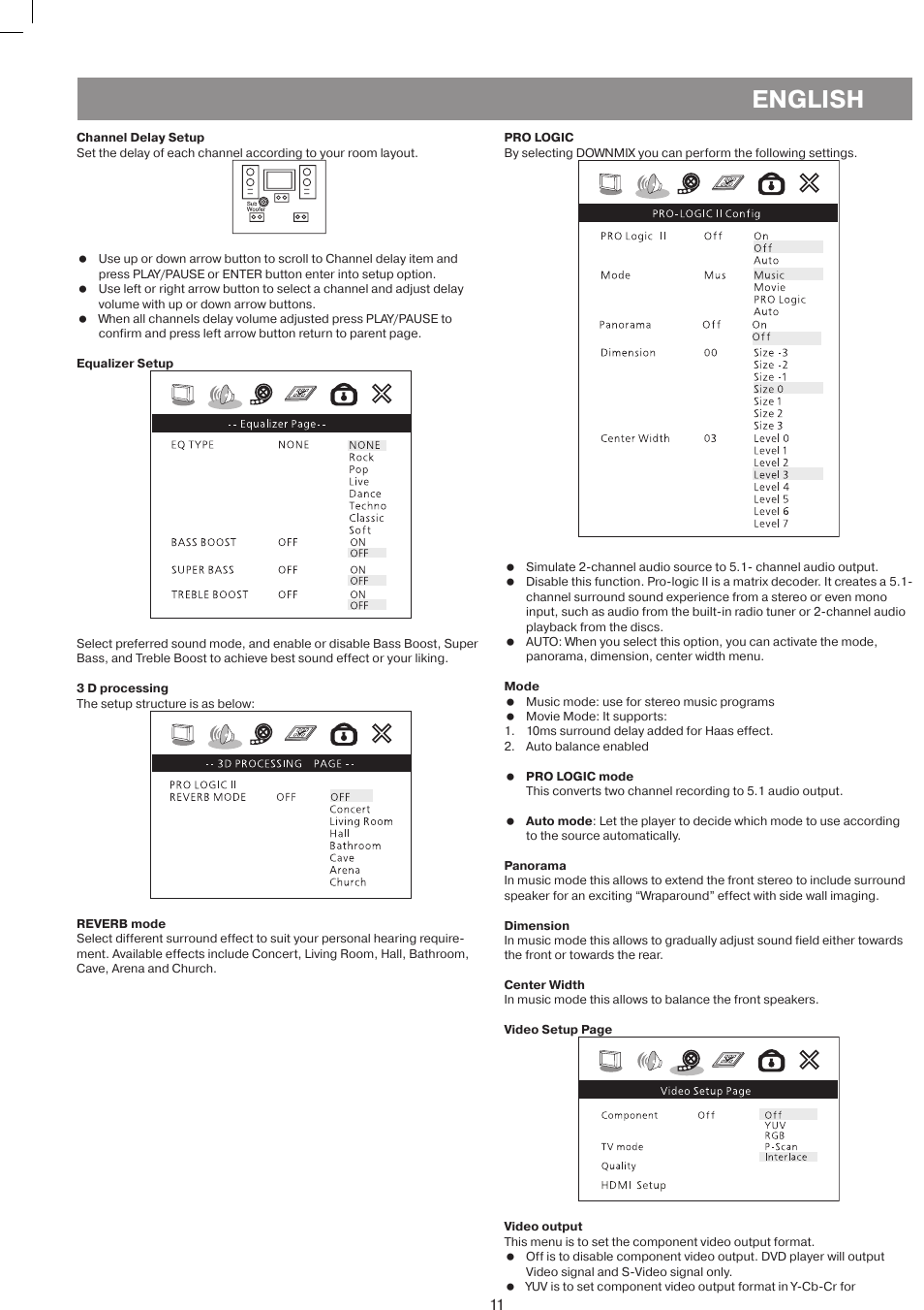 English, Aa x, M ' (?) x | Vitek VT-4086 SR User Manual | Page 11 / 68