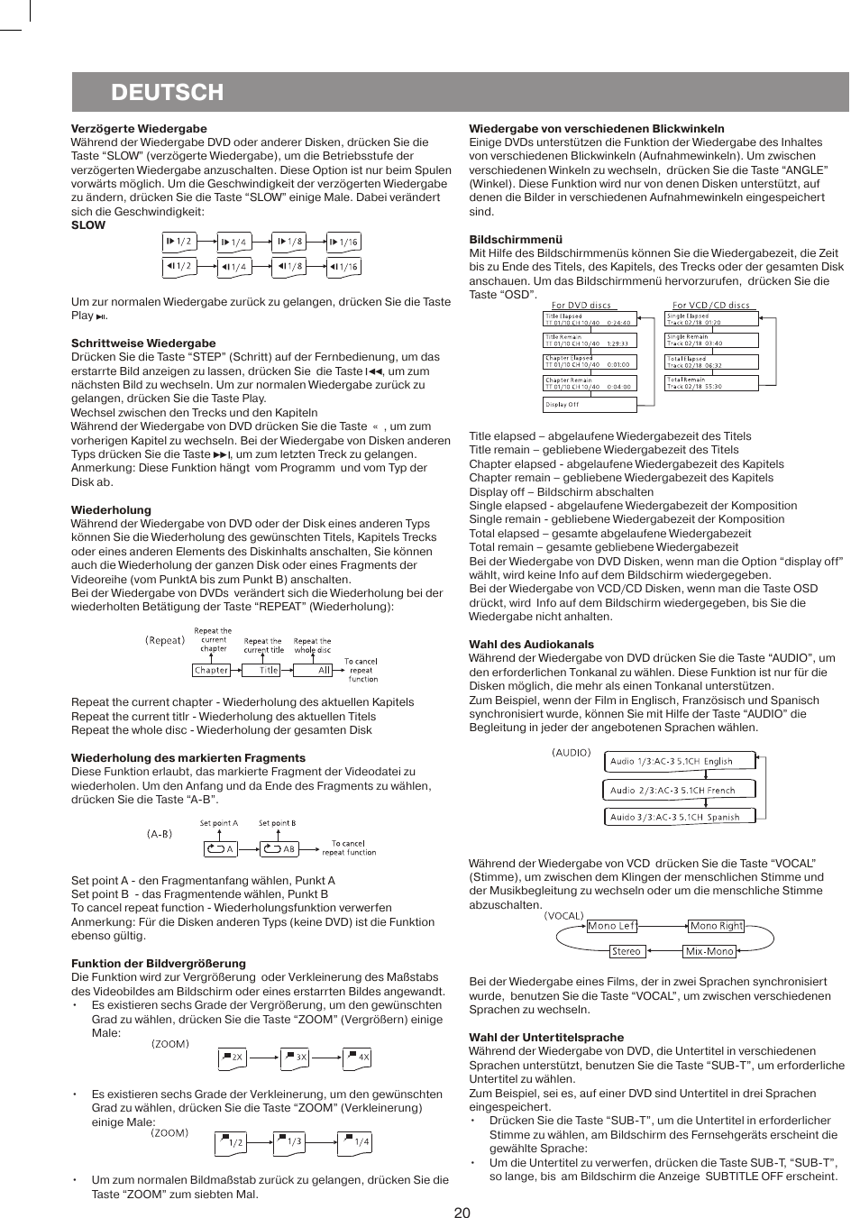 Deutsch | Vitek VT-4086 SR User Manual | Page 20 / 68