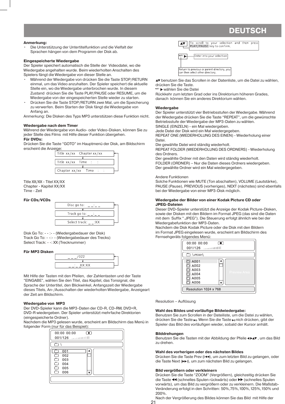 Deutsch | Vitek VT-4086 SR User Manual | Page 21 / 68