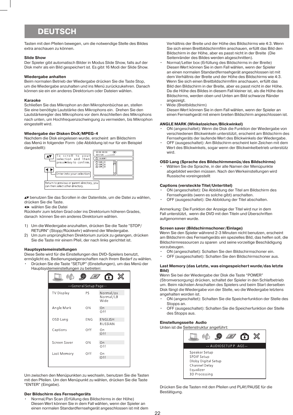 Deutsch, A «0 | Vitek VT-4086 SR User Manual | Page 22 / 68