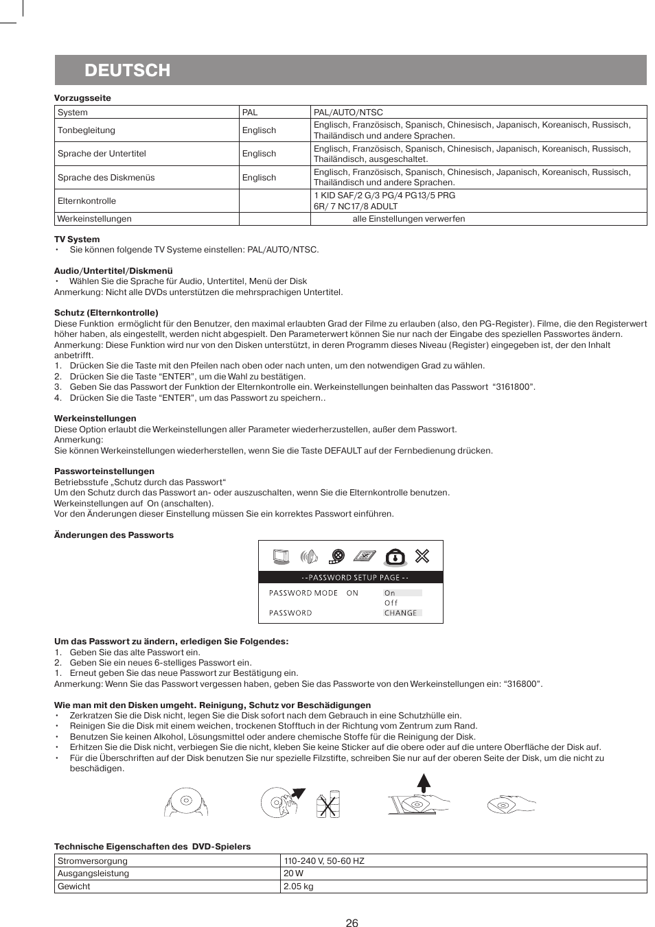 Deutsch, A «ßi (?) k | Vitek VT-4086 SR User Manual | Page 26 / 68