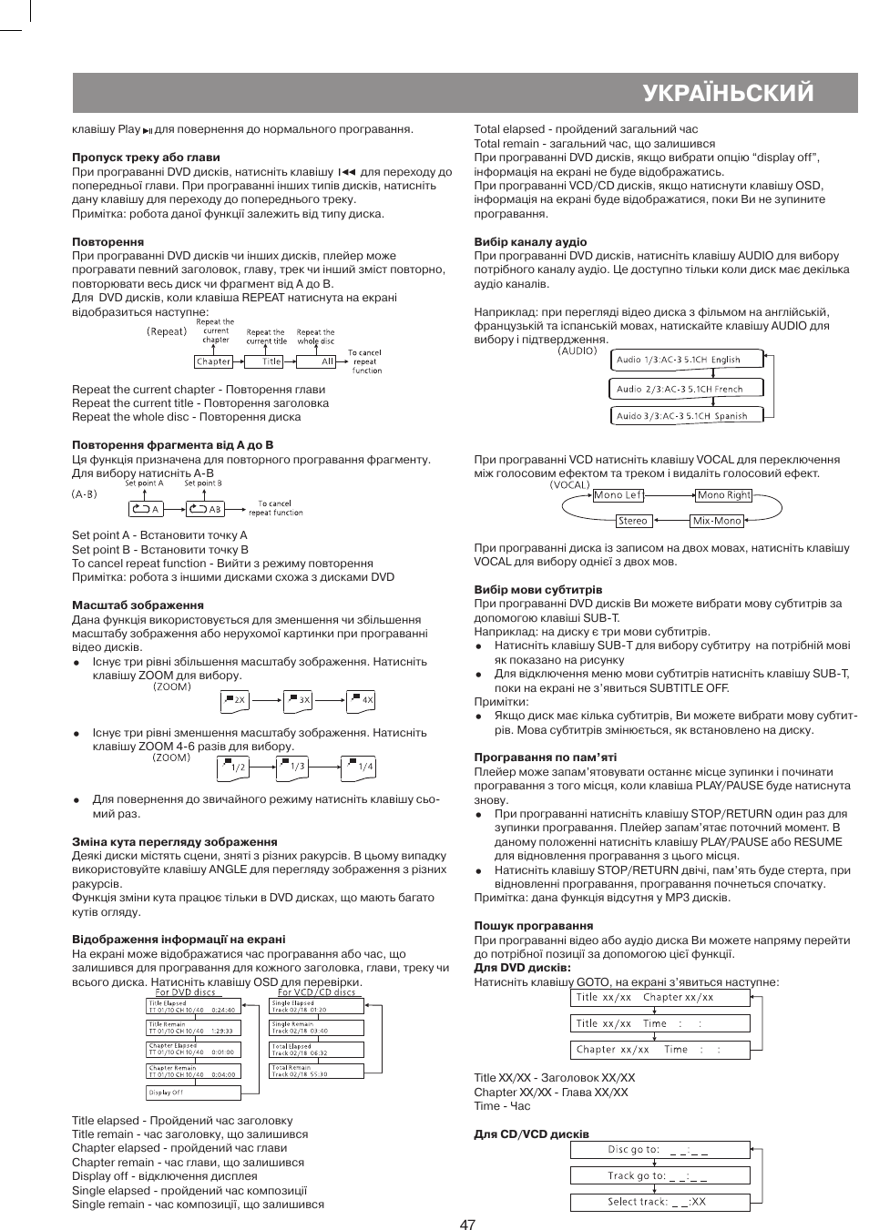 Укра, Ньский | Vitek VT-4086 SR User Manual | Page 47 / 68