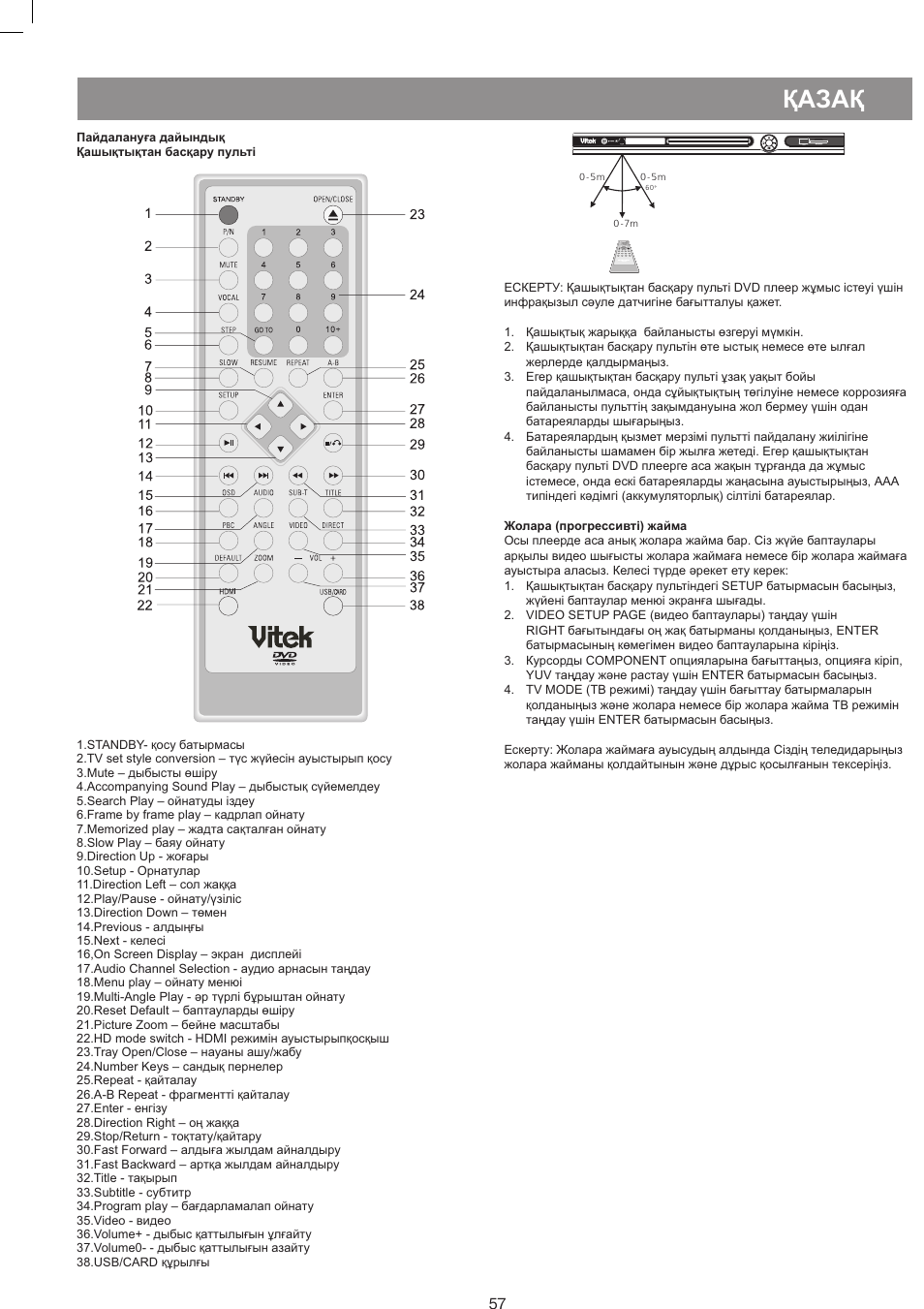 Казак | Vitek VT-4086 SR User Manual | Page 57 / 68