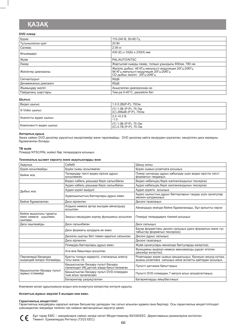 Казак | Vitek VT-4086 SR User Manual | Page 66 / 68