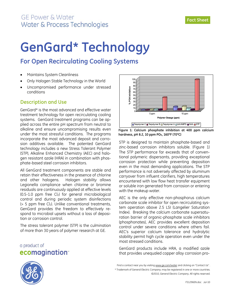 GE P&W GenGard Corrosion Treatment Programs User Manual | 2 pages