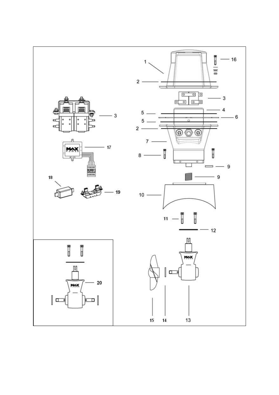 MAX Power CT45-IP Electric Tunnel Thruster User Manual | Page 14 / 19