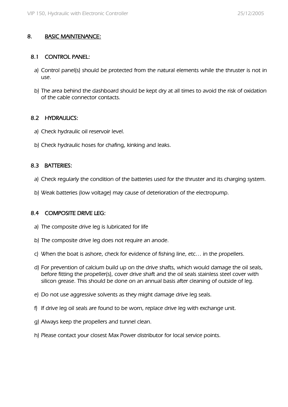 MAX Power VIP150-HYD User Manual | Page 18 / 32