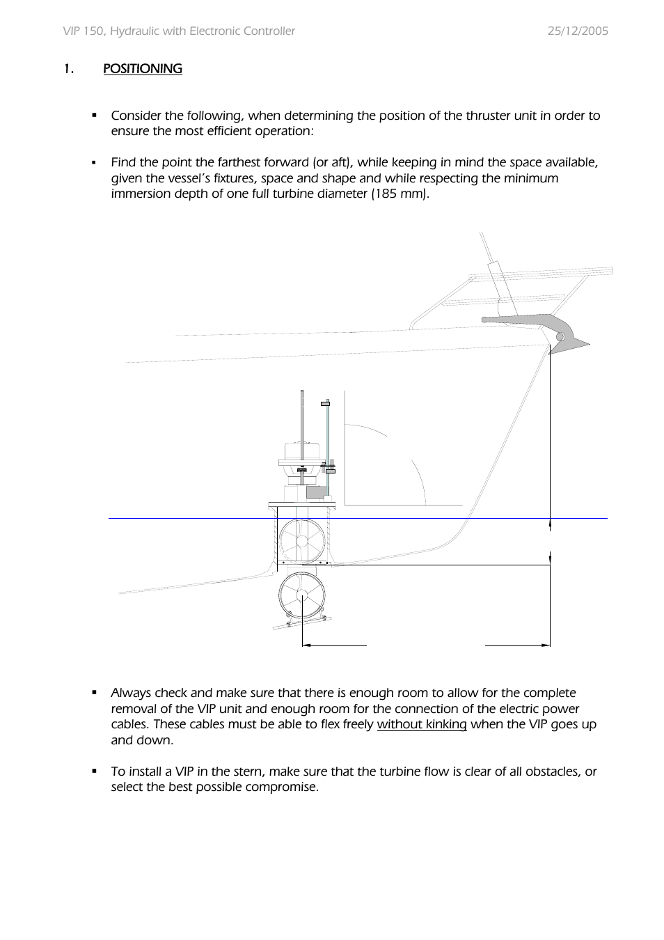 As far forward as possible, 90° water line | MAX Power VIP150-HYD User Manual | Page 3 / 32