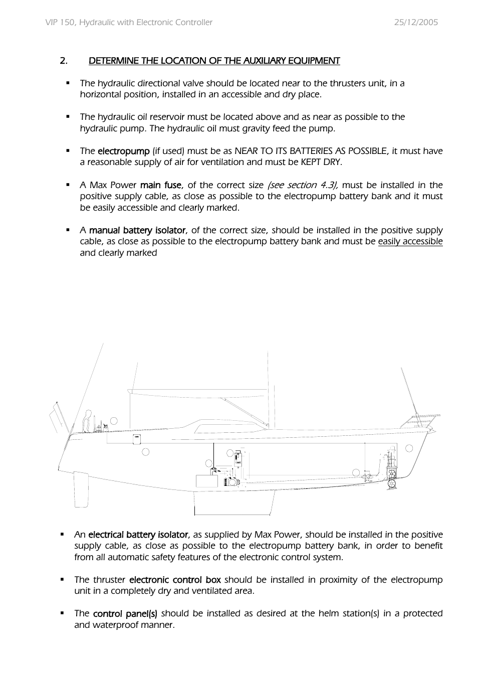 Vip hydraulic general auxiliary equipment location | MAX Power VIP150-HYD User Manual | Page 4 / 32