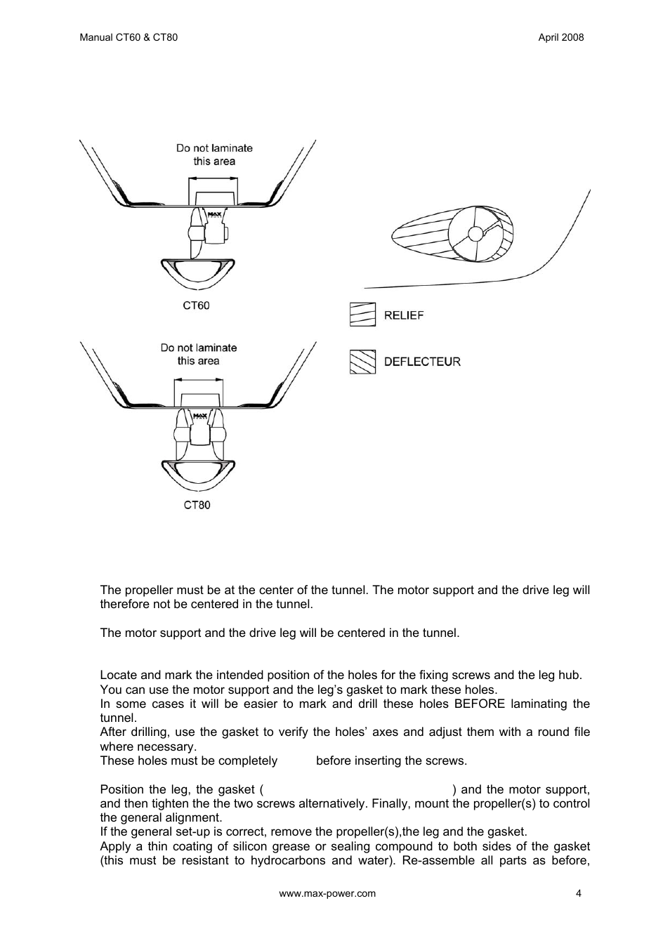 MAX Power CT60 Electric Tunnel Thruster User Manual | Page 5 / 19