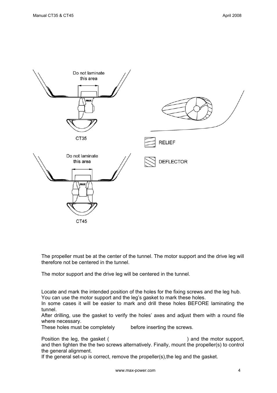 MAX Power CT45 Electric Tunnel Thruster User Manual | Page 5 / 19