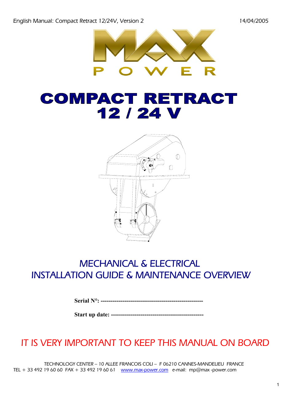 MAX Power COMPACT User Manual | 21 pages