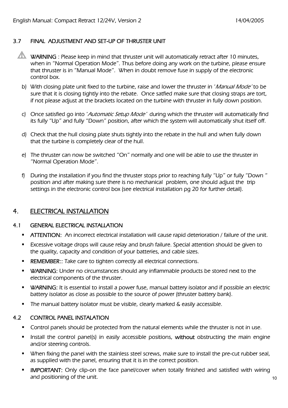 MAX Power COMPACT User Manual | Page 10 / 21