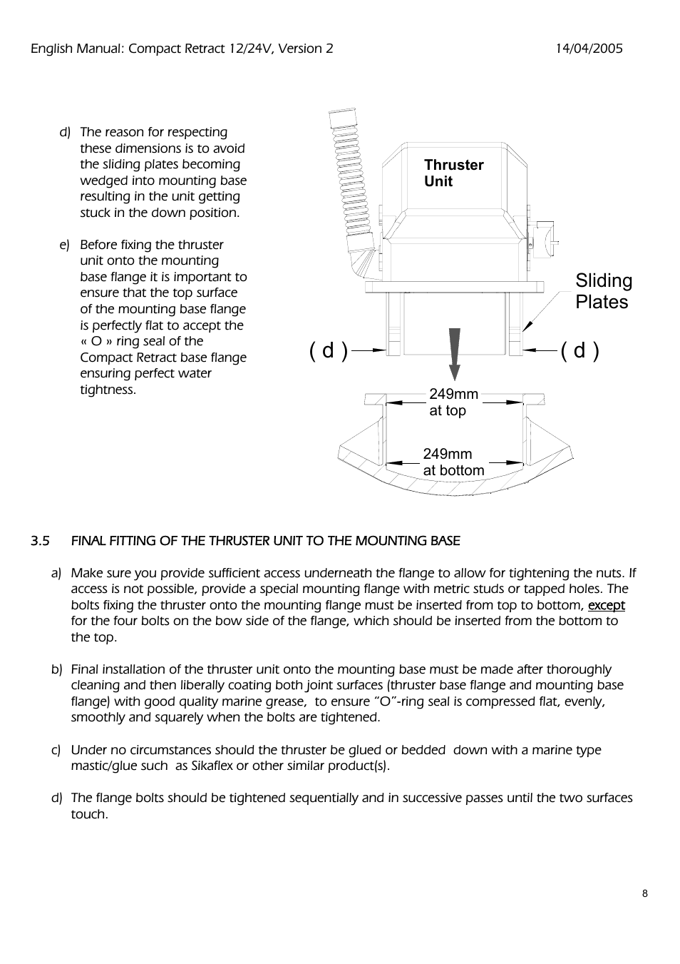 Sliding plates | MAX Power COMPACT User Manual | Page 8 / 21