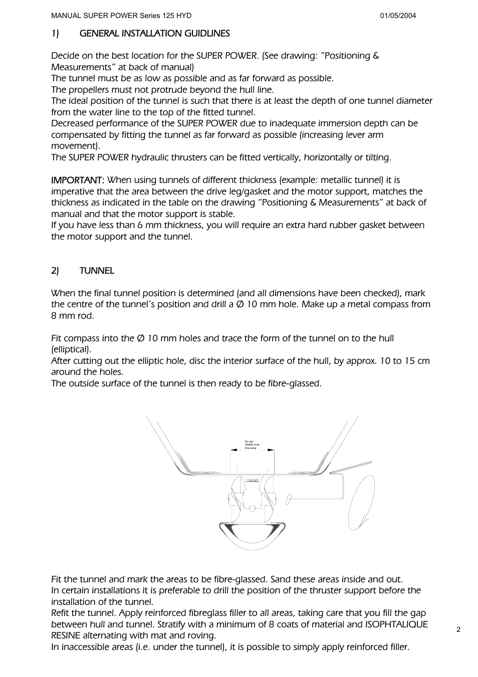 MAX Power HYD125 Hydraulic Tunnel Thruster User Manual | Page 3 / 20
