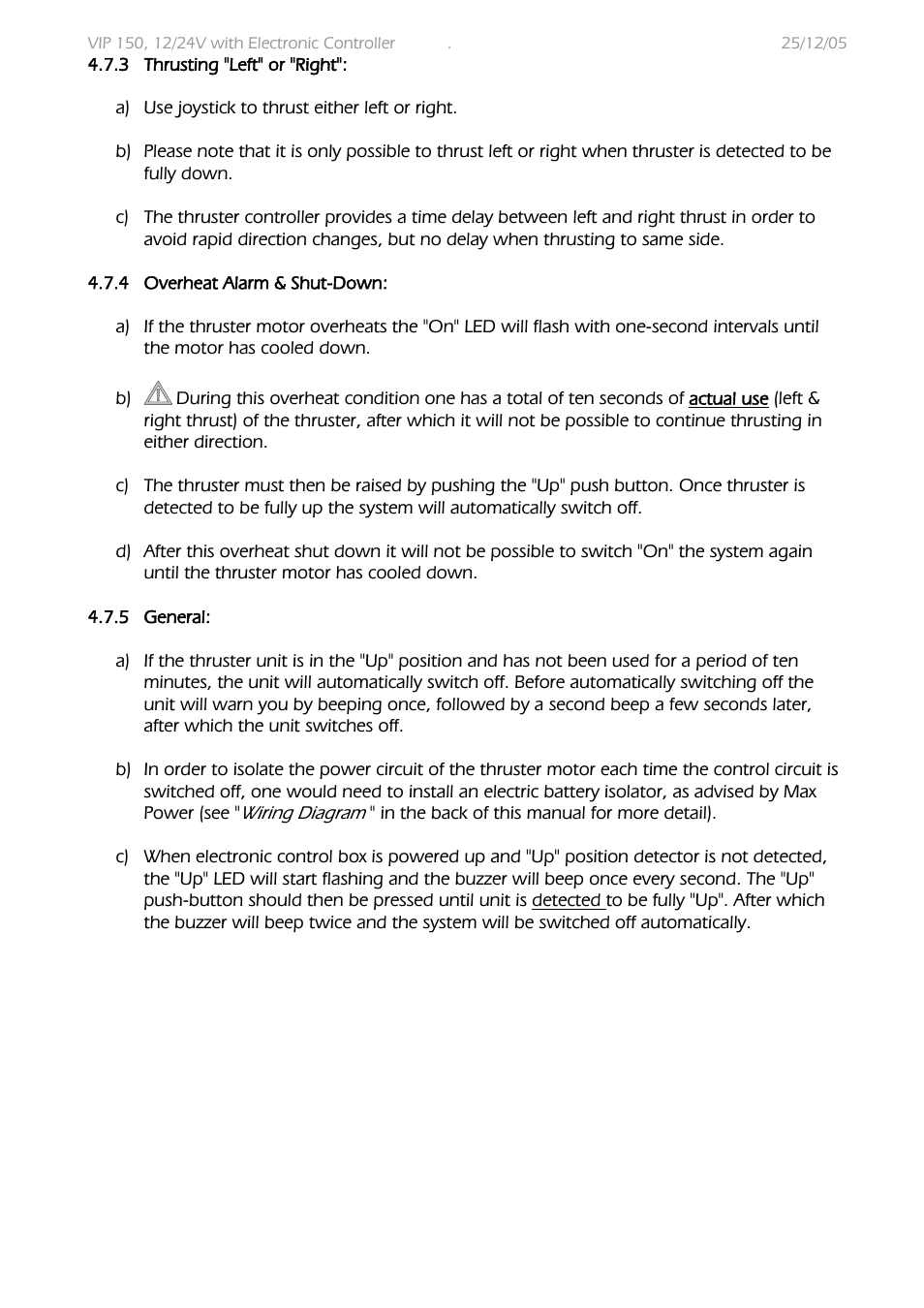 MAX Power VIP 150 Electric Retractable Thruster User Manual | Page 13 / 29