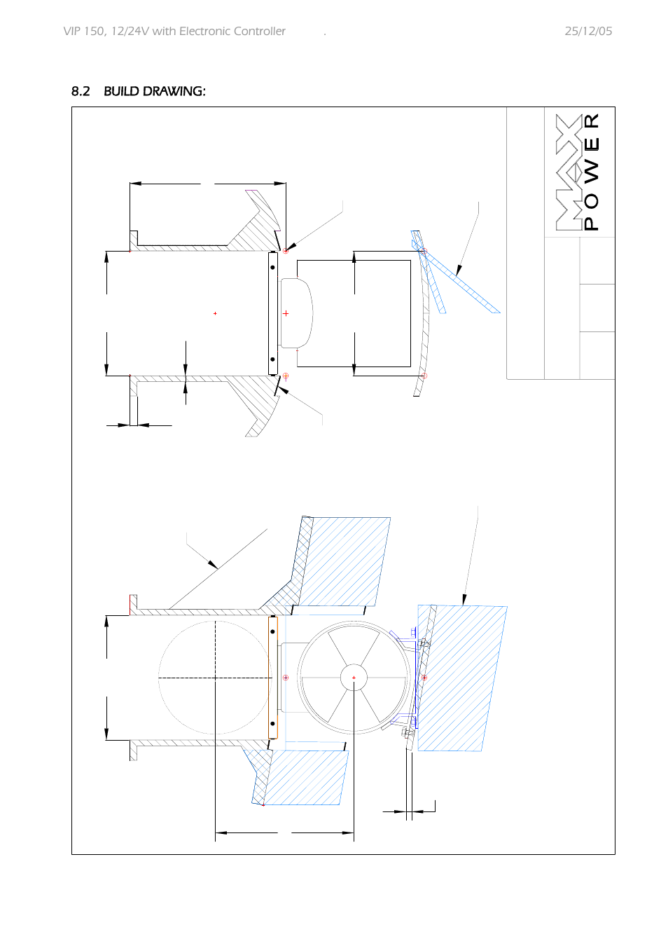 Build drawing, 2 build drawing, J c a | MAX Power VIP 150 Electric Retractable Thruster User Manual | Page 18 / 29