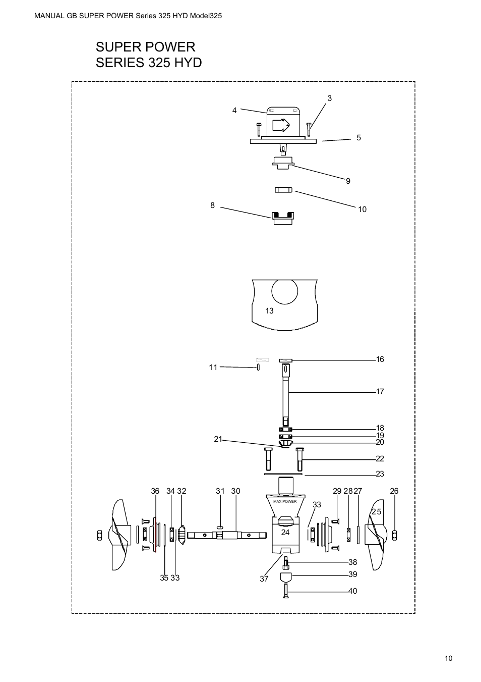 Super power series 325 hyd | MAX Power HYD325_325 Hydraulic Tunnel Thruster User Manual | Page 11 / 20