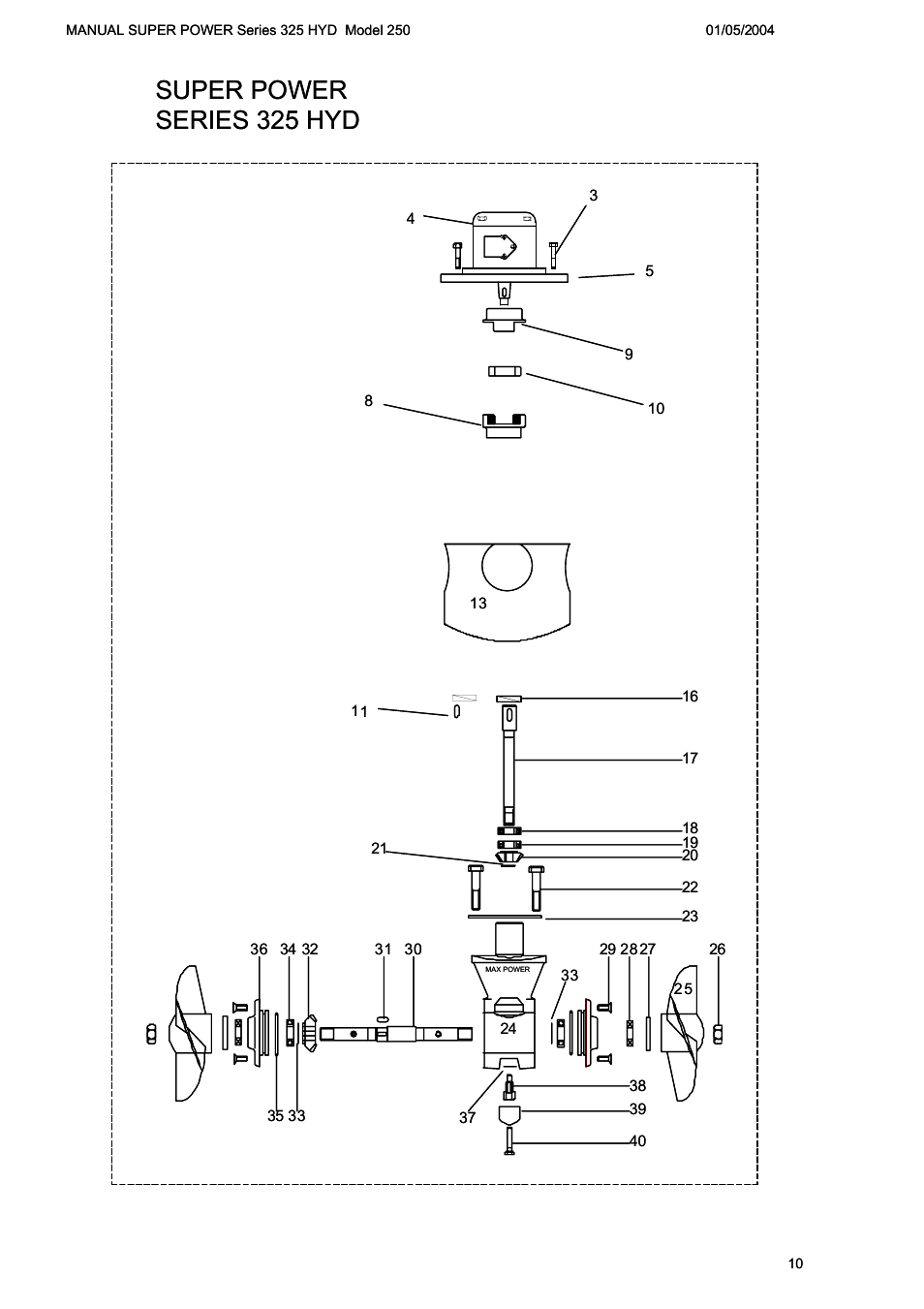 Super power series 325 hyd | MAX Power HYD325_250 Hydraulic Tunnel Thruster User Manual | Page 11 / 20