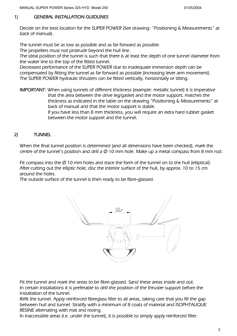 MAX Power HYD325_250 Hydraulic Tunnel Thruster User Manual | Page 3 / 20