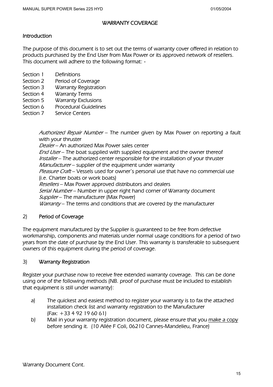 MAX Power HYD225 Hydraulic Tunnel Thruster User Manual | Page 16 / 20