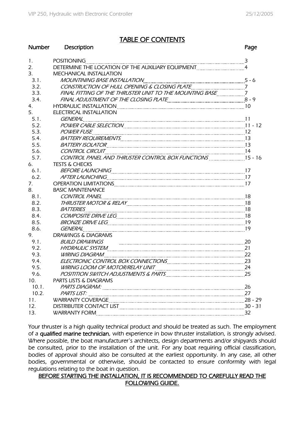 MAX Power VIP250-HYD User Manual | Page 2 / 32