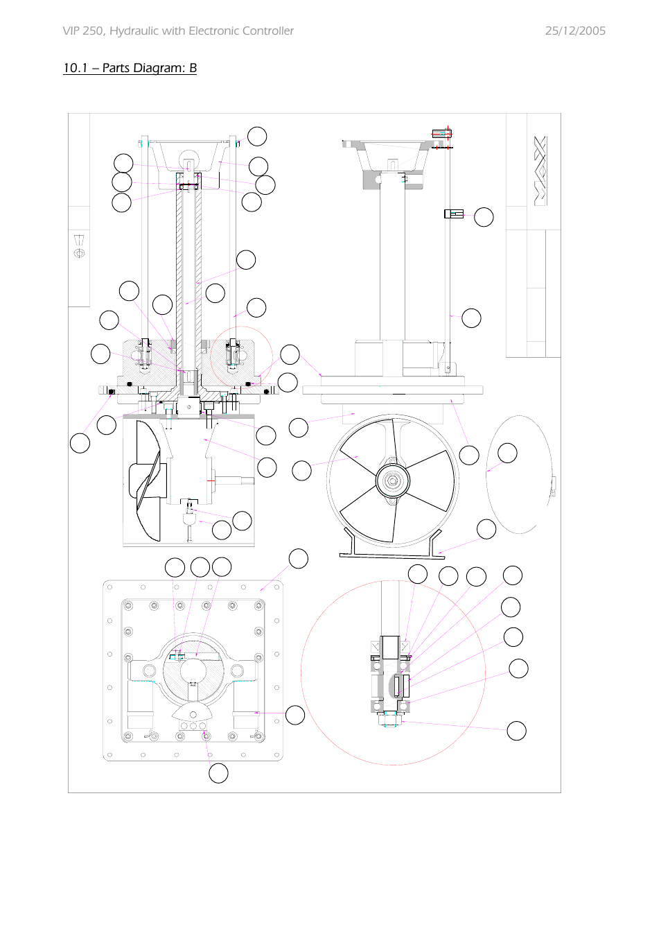 1 – parts diagram: b | MAX Power VIP250-HYD User Manual | Page 26 / 32