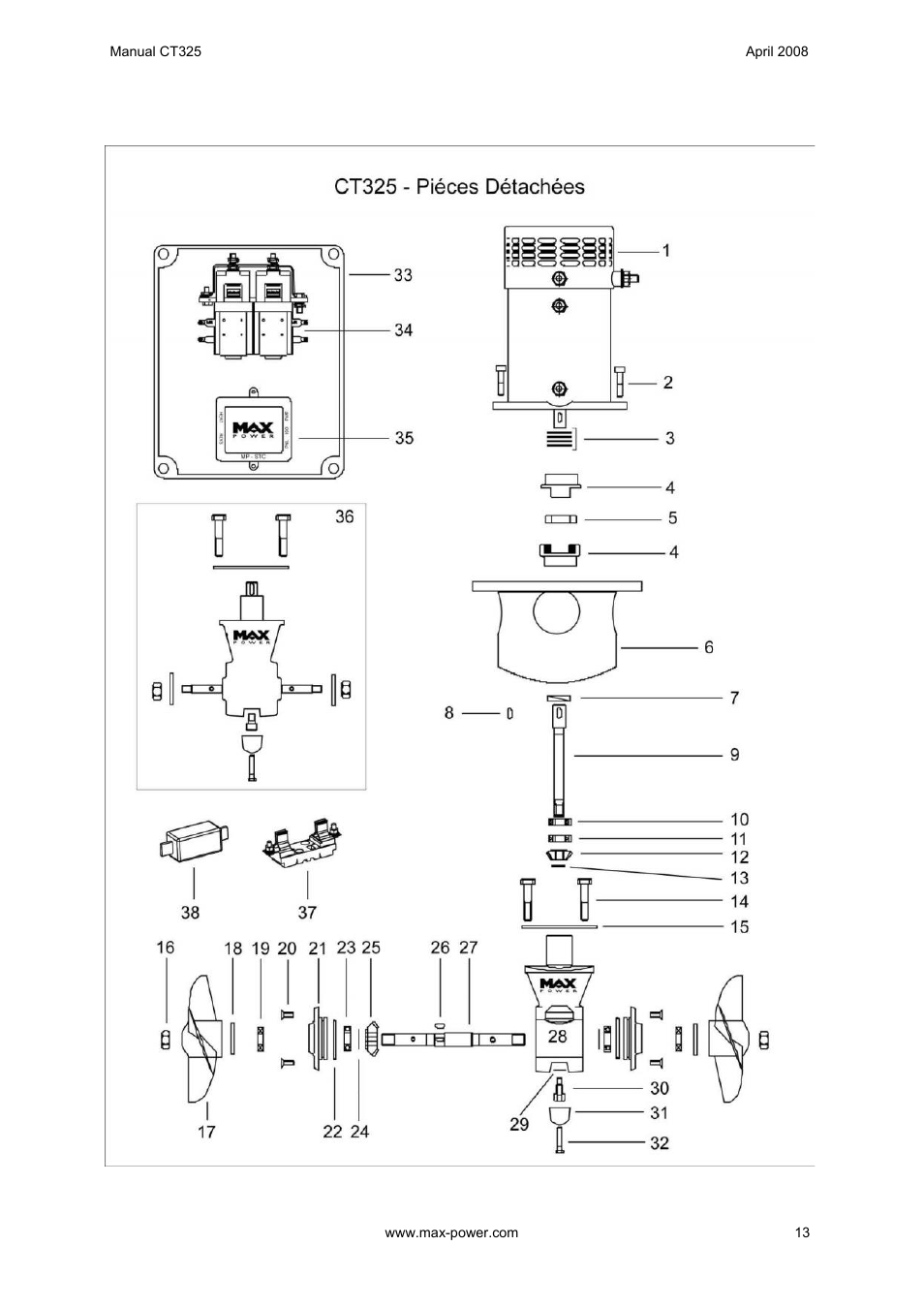 MAX Power CT325 Electric Tunnel Thruster User Manual | Page 14 / 20