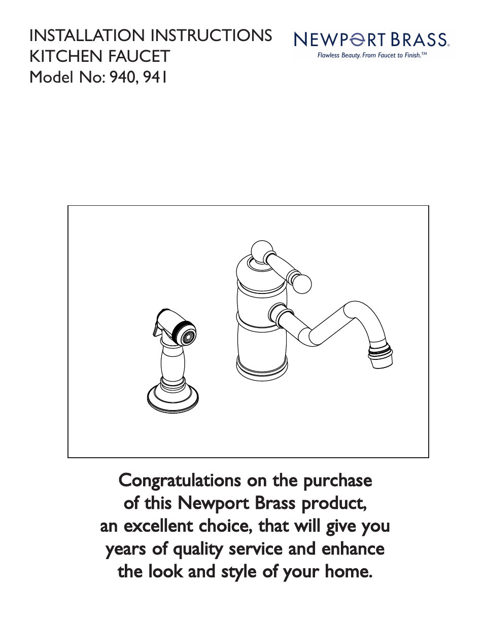 Newport Brass 941 User Manual | 3 pages