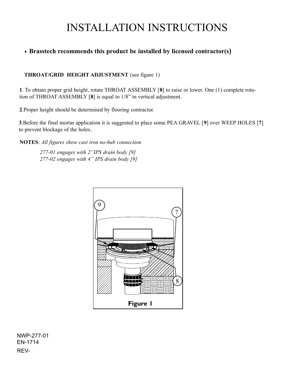 Installation instructions | Newport Brass 277-02 User Manual | Page 2 / 2