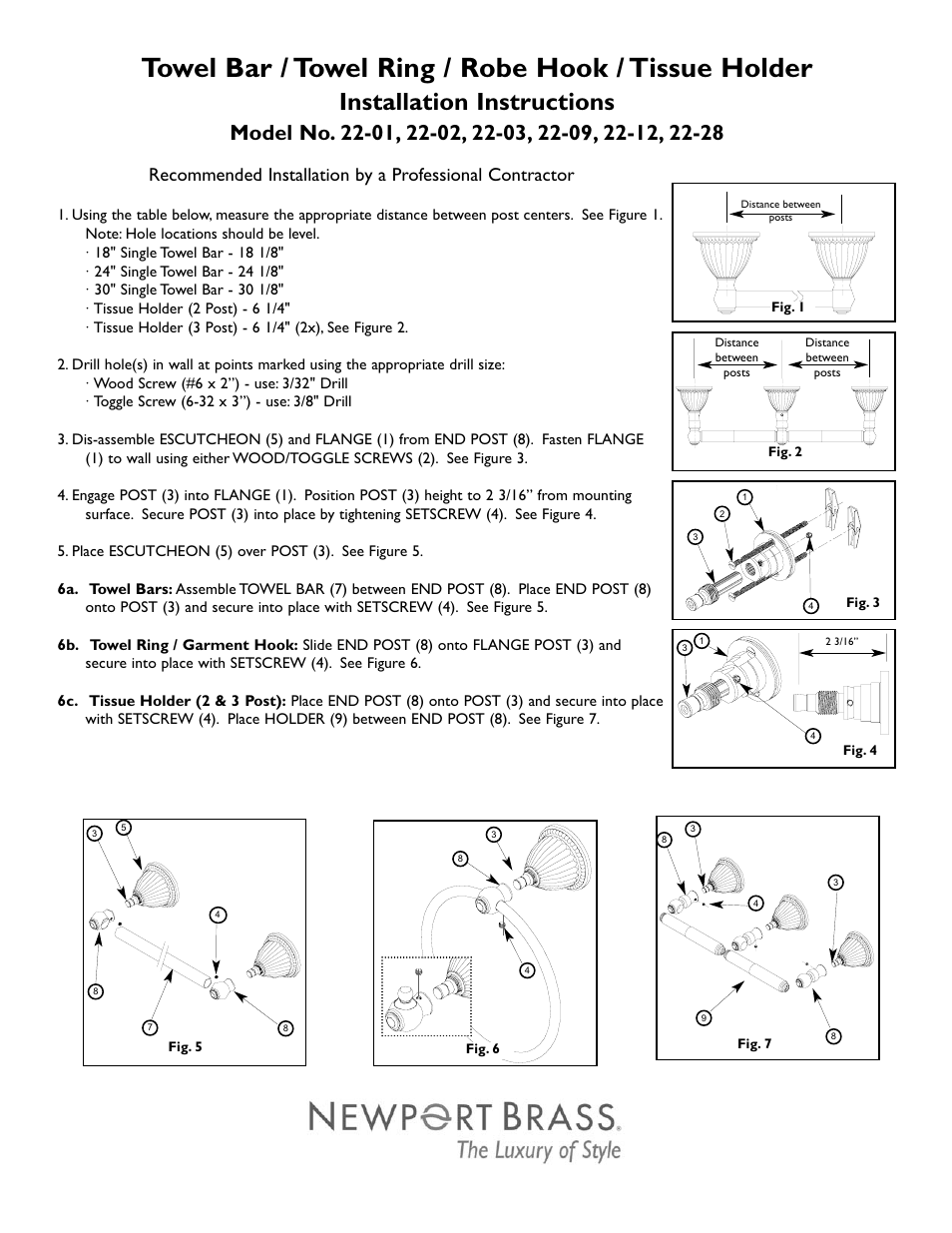 Newport Brass 22-28 User Manual | 2 pages