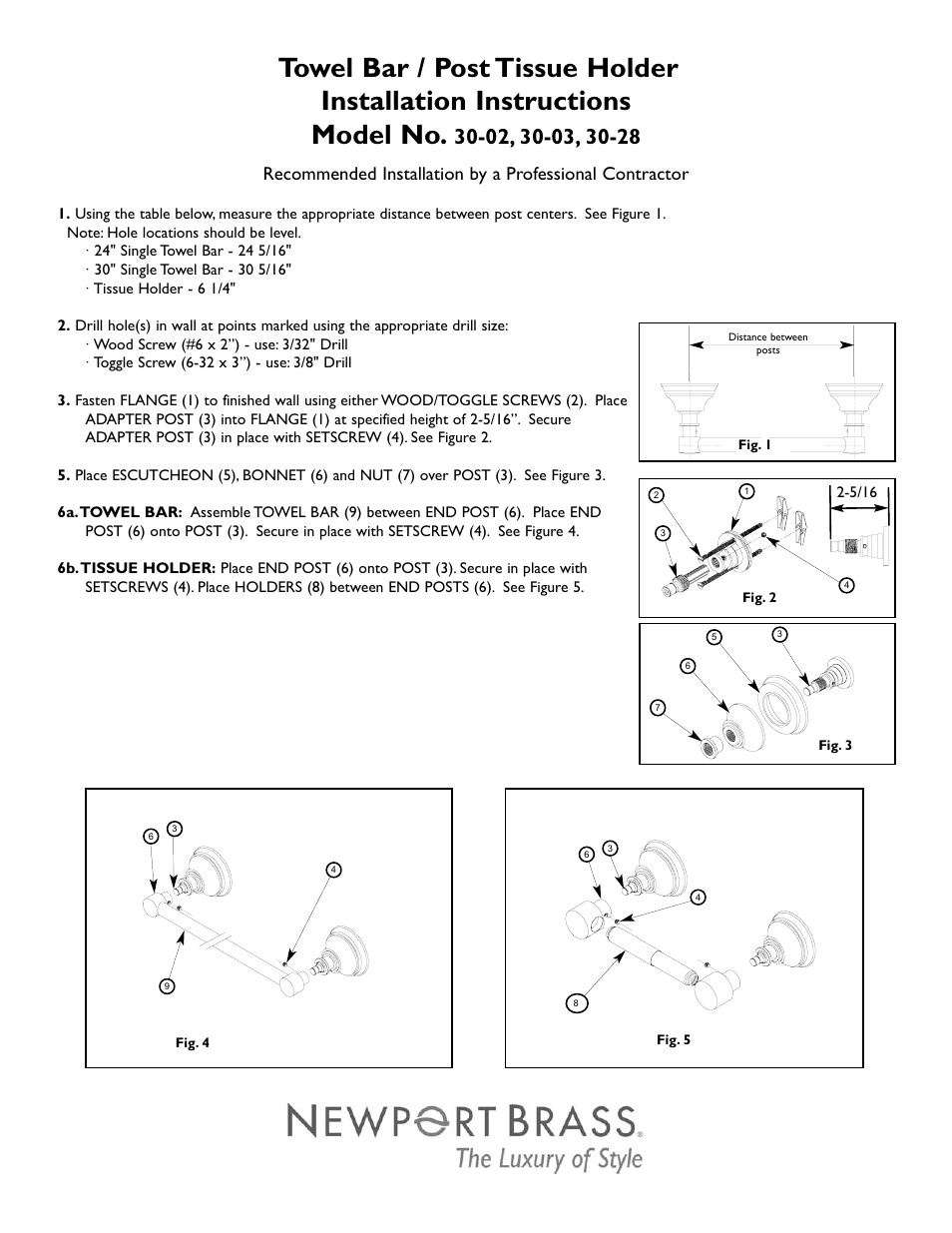 Newport Brass 30-28 User Manual | 2 pages