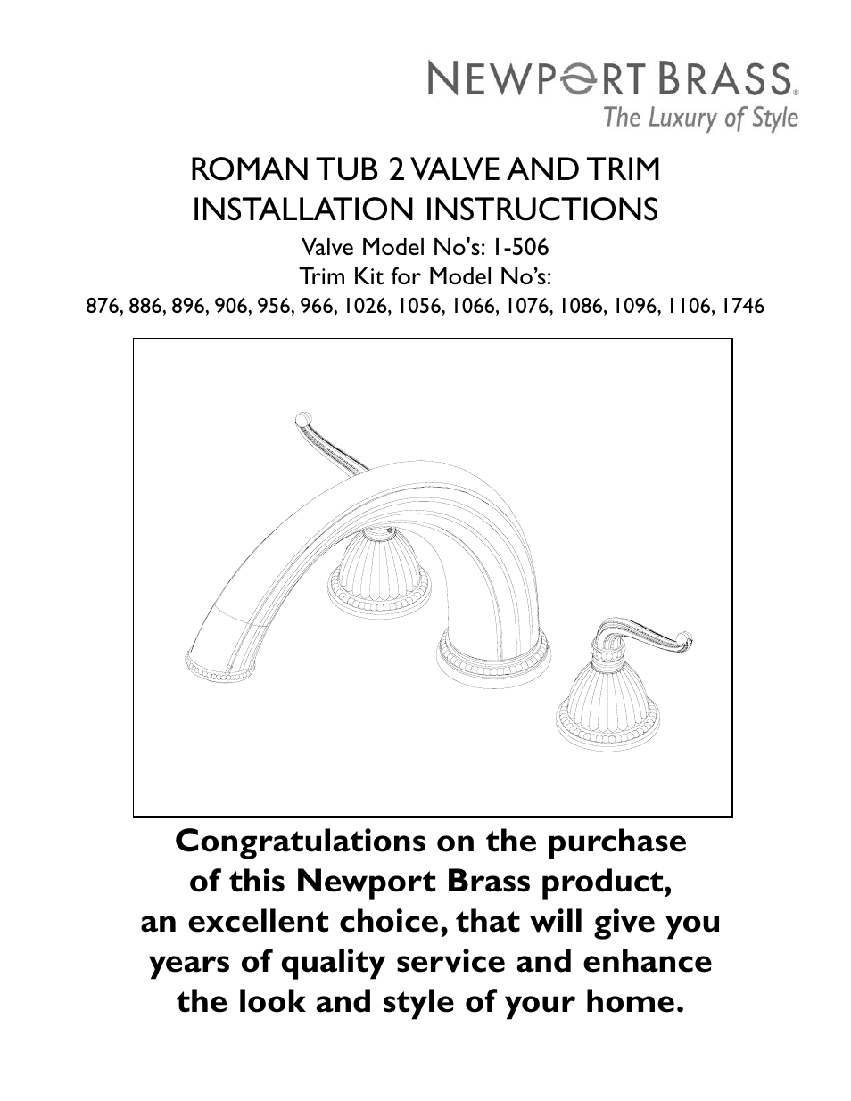 Newport Brass 3-906 Kayan User Manual | 4 pages