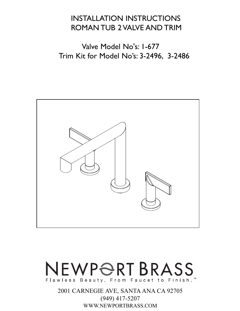 Newport Brass 1-677 User Manual | 3 pages