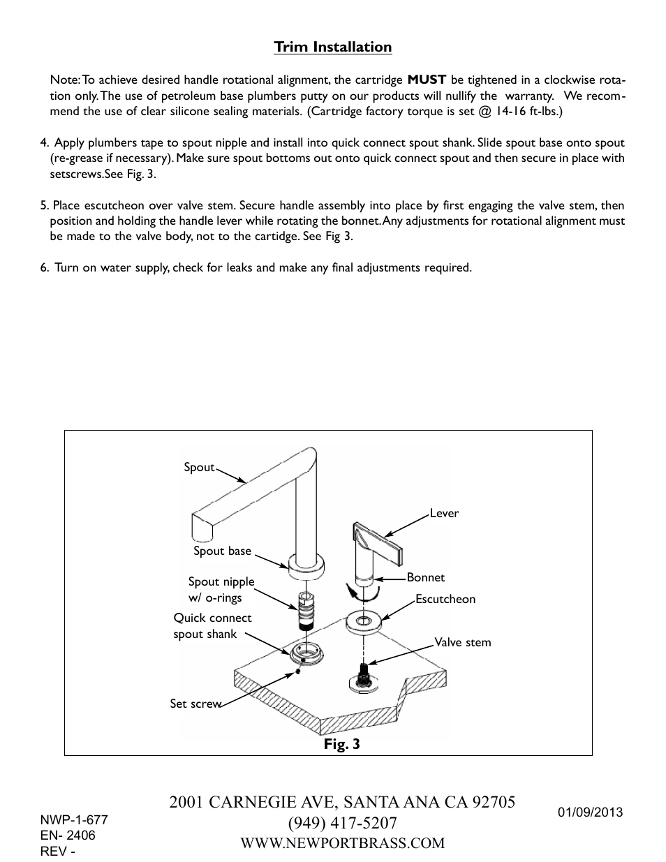 Newport Brass 1-677 User Manual | Page 3 / 3
